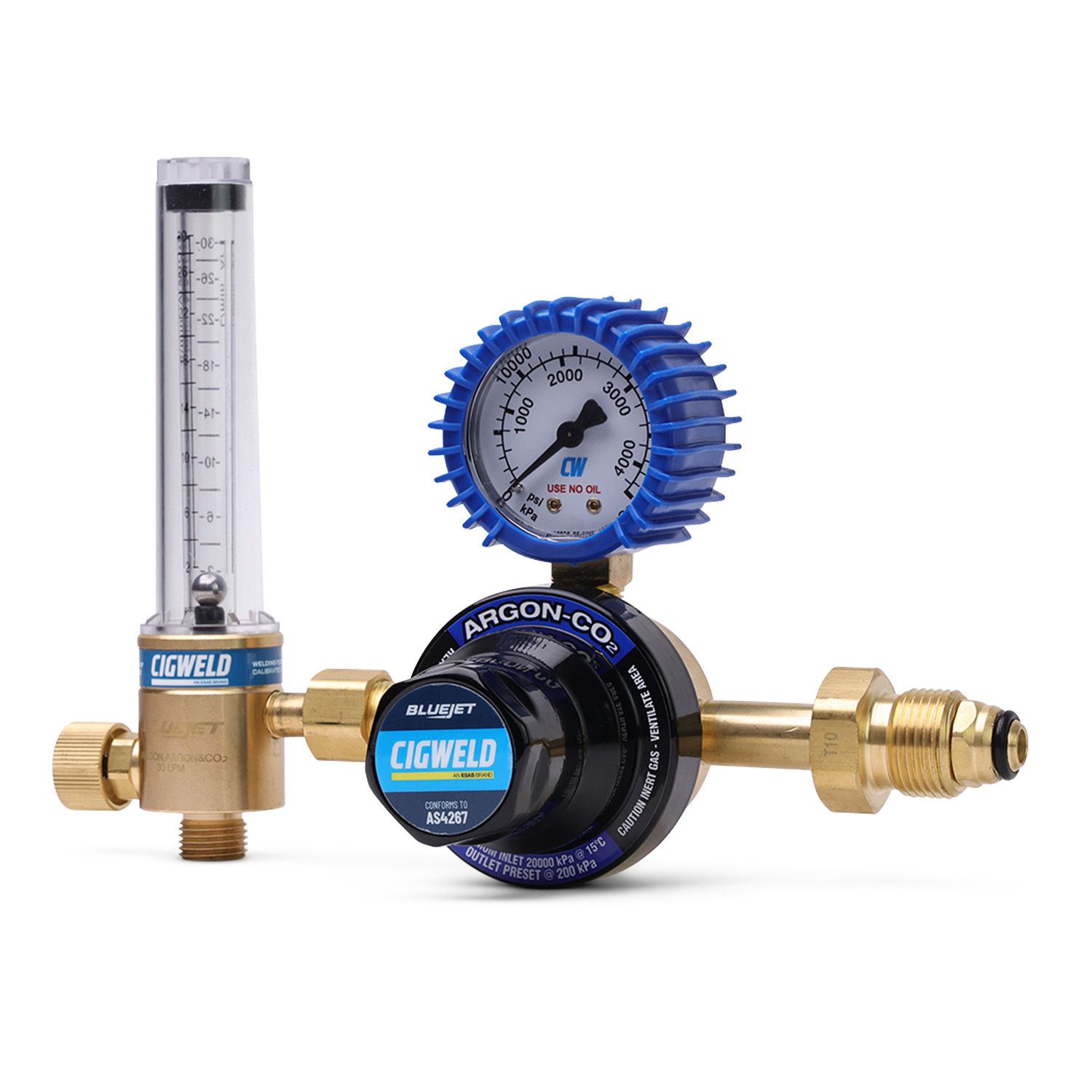 Cigweld 201074 BlueJet 30 L/min Argon, Argon/CO2 Flowmeter & Regulator Kit – image 2