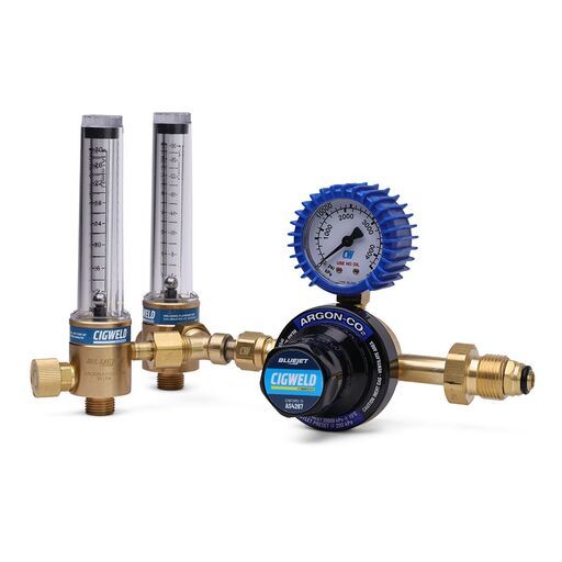 Cigweld 201075 BlueJet 30 L/min Argon, Argon/CO2 Twin Flowmeter& Regulator Kit – image 2