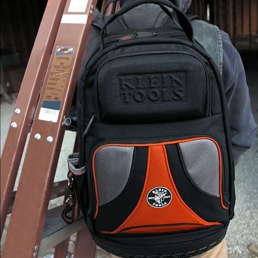 Klein A-55421BP-14 Tradesman Pro Tool Bag Backpack 39 Pockets Black – image 4