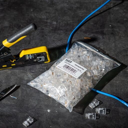 Klein A-VDV826-703 50-Pack Pass-Thru Modular Data Plug - CAT6 – image 9