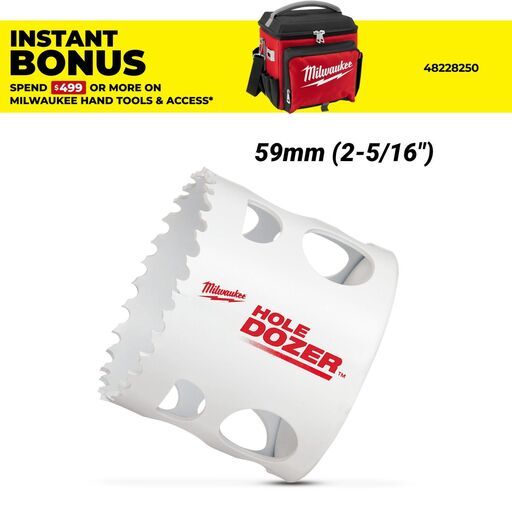 Milwaukee 49560137 59mm (2-5/16") HOLE DOZER Bi-Metal Hole Saw