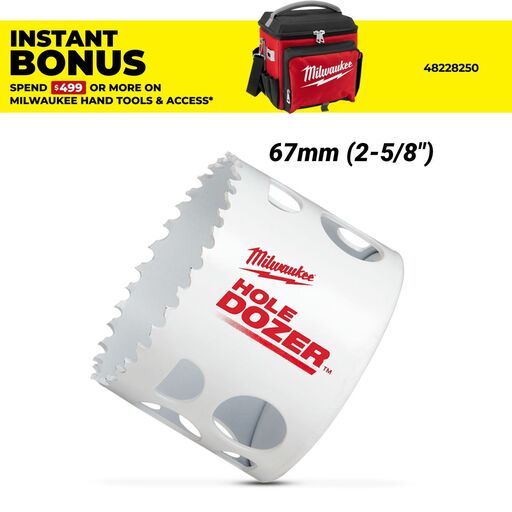 Milwaukee 49560158 67mm (2-5/8") HOLE DOZER Bi-Metal Hole Saw