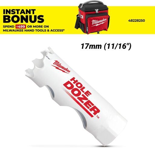 Milwaukee 49569604 17mm (11/16") HOLE DOZER Bi-Metal Hole Saw
