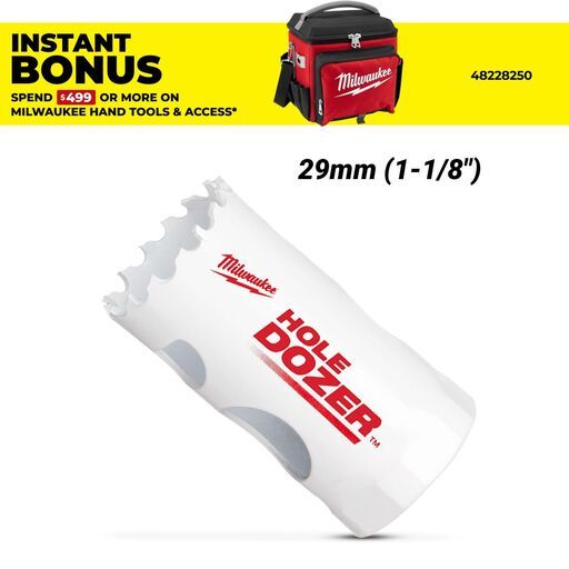 Milwaukee 49569611 29mm (1-1/8") HOLE DOZER Bi-Metal Hole Saw