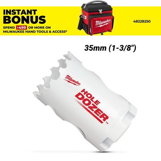 Milwaukee 49569615 35mm (1-3/8") HOLE DOZER Bi-Metal Hole Saw