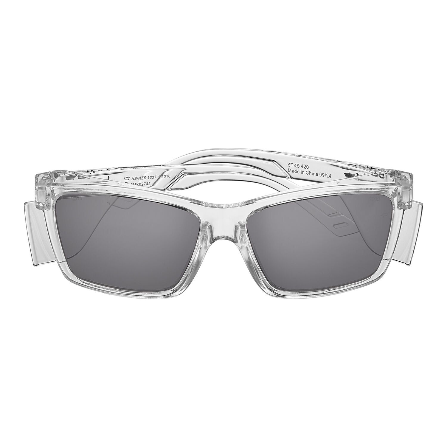 Bolle Safety STL42N21A STKS 420 LARGE Smoke Lens - PLATINUM Anti Scratch / Anti Fog - Crystal Frame – image 3