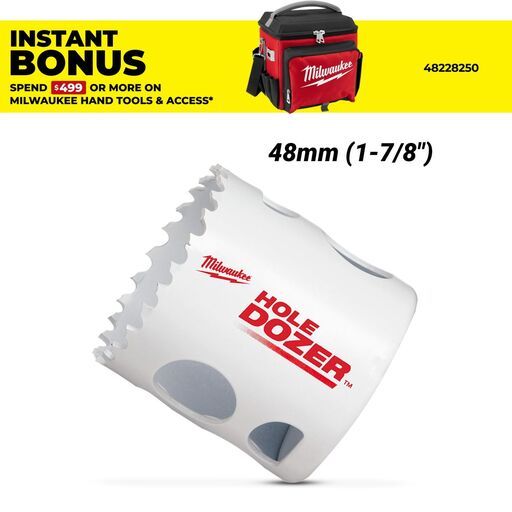 Milwaukee 49569623 48mm (1-7/8") HOLE DOZER Bi-Metal Hole Saw