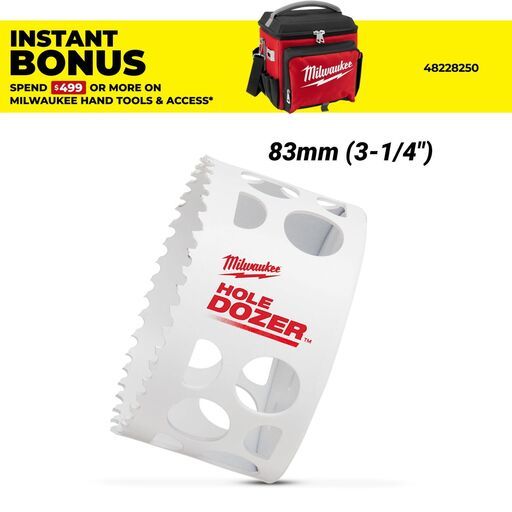 Milwaukee 49569639 83mm (3-1/4") HOLE DOZER Bi-Metal Hole Saw