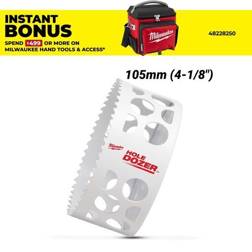 Milwaukee 49569646 105mm (4-1/8") HOLE DOZER Bi-Metal Hole Saw