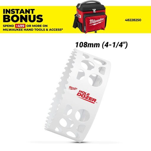 Milwaukee 49569647 108mm (4-1/4") HOLE DOZER Bi-Metal Hole Saw