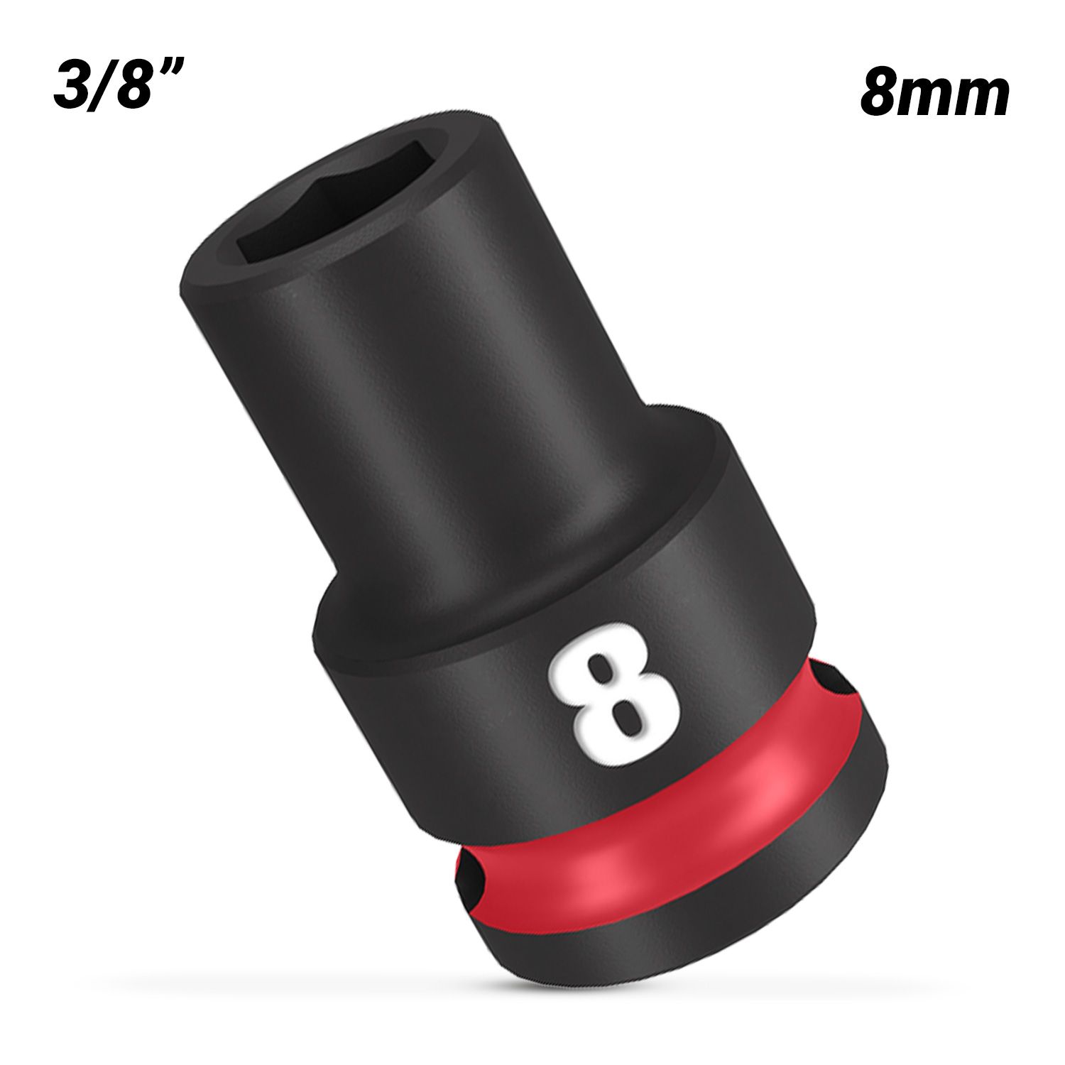 Milwaukee 49666132 3/8" Drive 8mm SHOCKWAVE Standard 6 Point Impact Socket – image 2