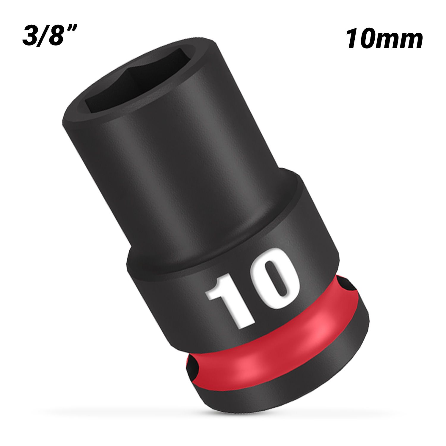 Milwaukee 49666134 10mm 3/8" Drive SHOCKWAVE Standard 6 Point Impact Socket – image 2