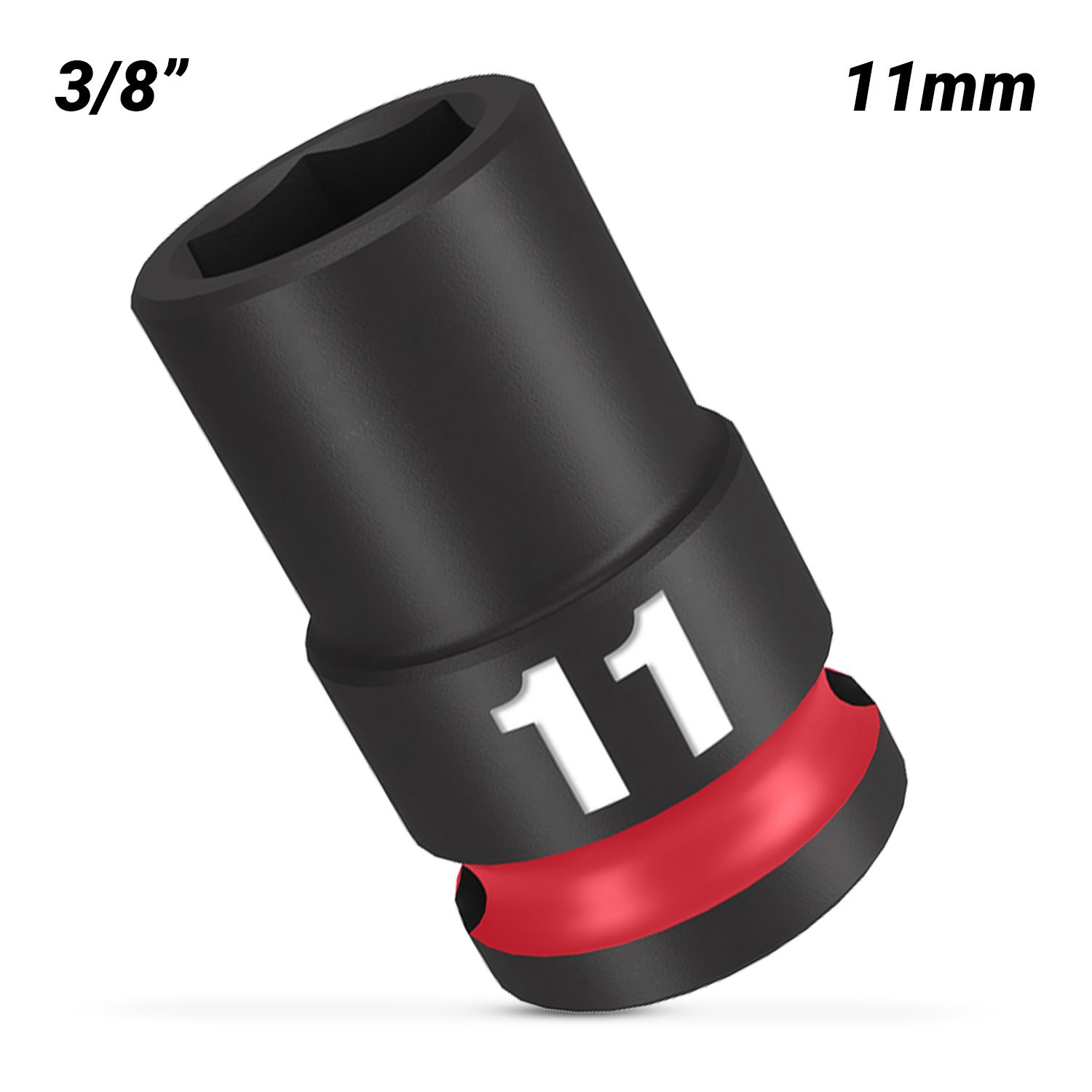 Milwaukee 49666135 11mm 3/8" Drive SHOCKWAVE Standard 6 Point Impact Socket – image 2