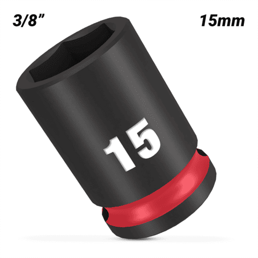 Milwaukee 49666139 15mm 3/8" Drive SHOCKWAVE Standard 6 Point Impact Socket – image 2