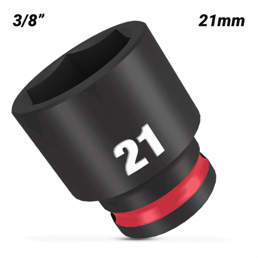 Milwaukee 49666144 21mm 3/8" Drive SHOCKWAVE Standard 6 Point Impact Socket – image 2