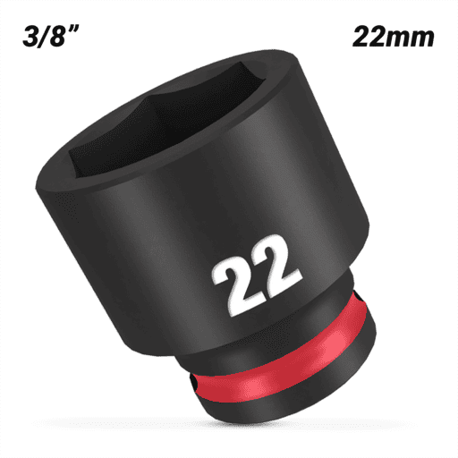 Milwaukee 49666145 22mm 3/8" Drive SHOCKWAVE Standard 6 Point Impact Socket – image 2