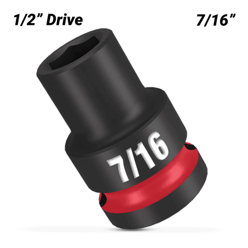 Milwaukee 49666201 1/2" Drive 7/16" SHOCKWAVE Standard 6 Point Impact Socket – image 2