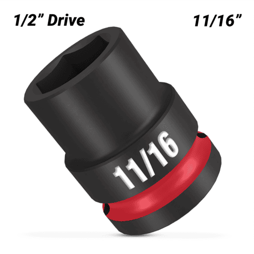 Milwaukee 49666205 1/2" Drive 11/16" SHOCKWAVE Standard 6 Point Impact Socket – image 2