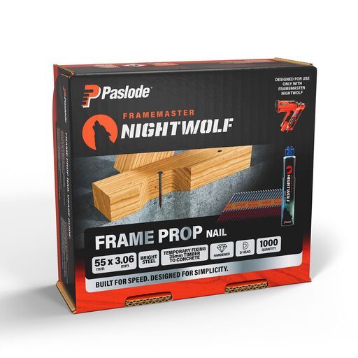 Paslode NW101 1000-Pack FrameMaster NightWolf 55mm x 3.06mm Bright Steel Frame Prop Nail – image 5