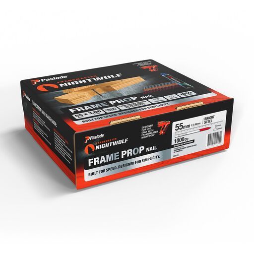 Paslode NW101 1000-Pack FrameMaster NightWolf 55mm x 3.06mm Bright Steel Frame Prop Nail – image 4
