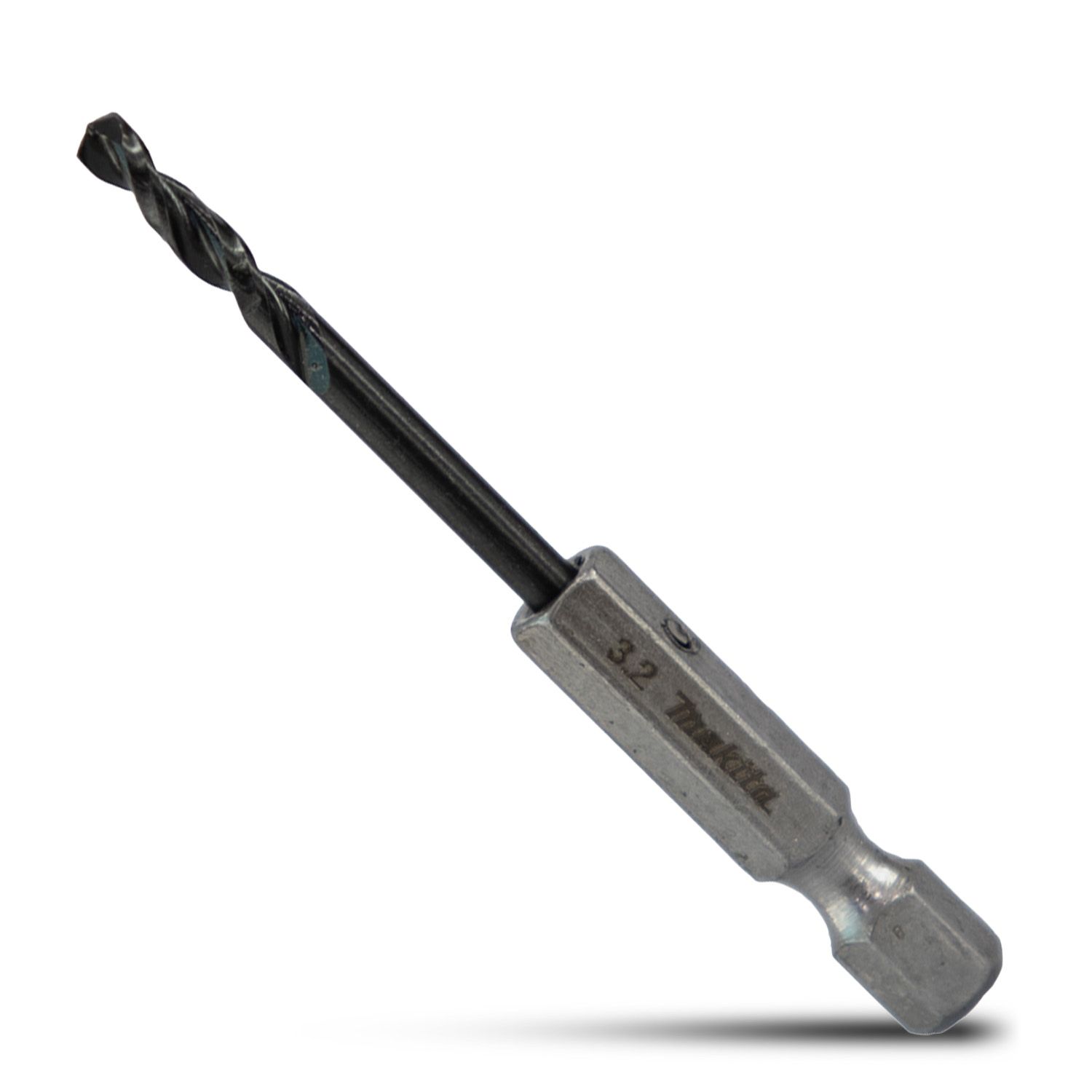 Makita E-26347 3.2mm x 67mm 1/4" Hex HSS TiAlN Drill Bit – image 2