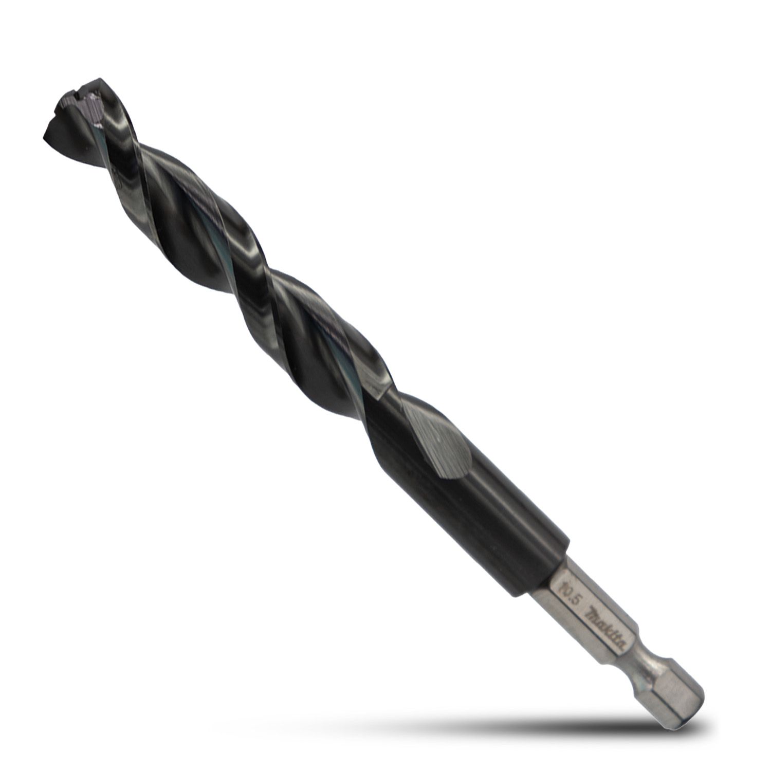 Makita E-26509 10.5mm x 112mm 1/4" Hex HSS TiAlN Drill Bit – image 2