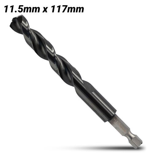 Makita E-26521 11.5mm x 117mm 1/4" Hex HSS TiAlN Drill Bit