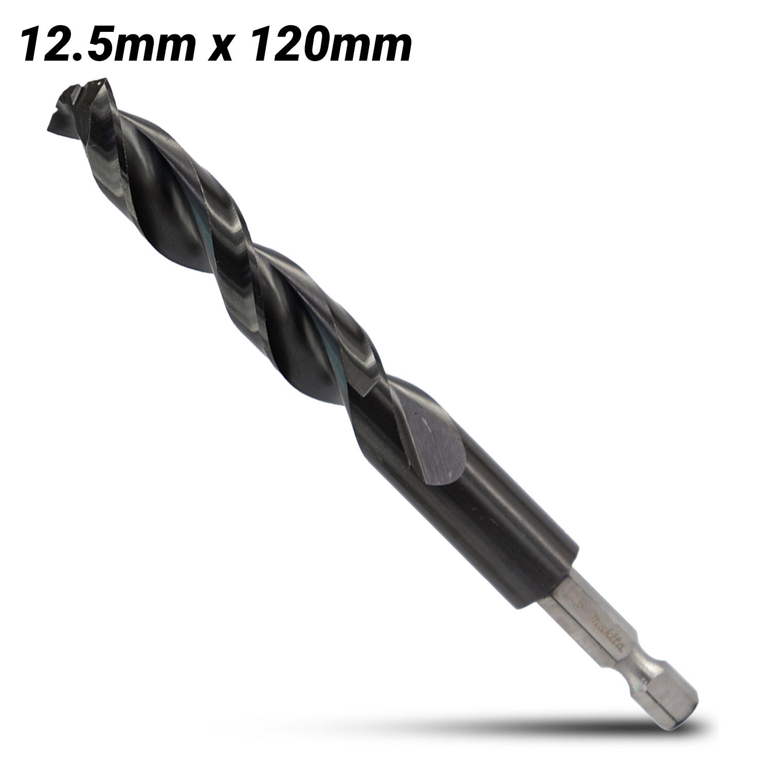 Makita E-26543 12.5mm x 120mm 1/4" Hex HSS TiAlN Drill Bit – image 1