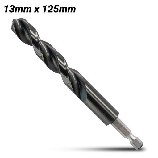Makita E-26559 13.0mm x 125mm 1/4" Hex HSS TiAlN Drill Bit