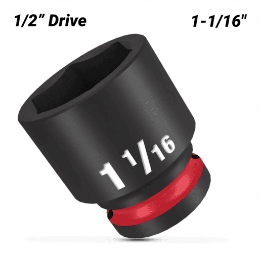 Milwaukee 49666211 1/2" Drive 1-1/16" SHOCKWAVE Standard 6 Point Impact Socket – image 2