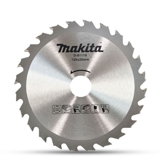 Makita D-81119 125mm x 20mm x 24T Saw Blade Suits HS014G – image 2
