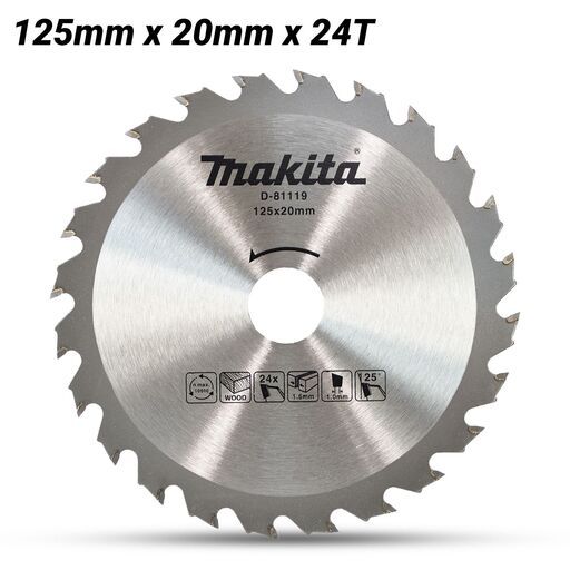 Makita D-81119 125mm x 20mm x 24T Saw Blade Suits HS014G