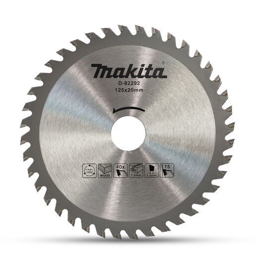 Makita D-82292 125mm x 20mm x 40T Saw Blade Suits HS014G – image 2