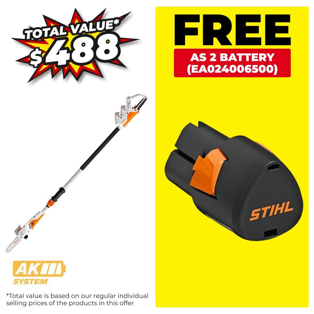 STIHL HTA 30 (LA050116400) 24V Li-ion Cordless 200mm (8") AS System Telescopic Pole Pruner - Skin Only – image 1