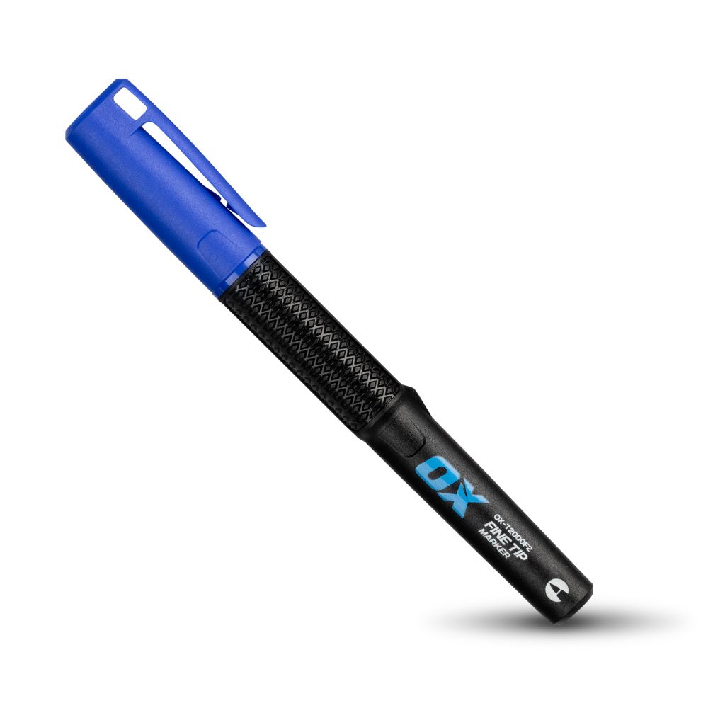 OX Tools OX-T710602 3-Pack OX TuffMark Construction Marker Fine - Black, Blue, Red – image 7