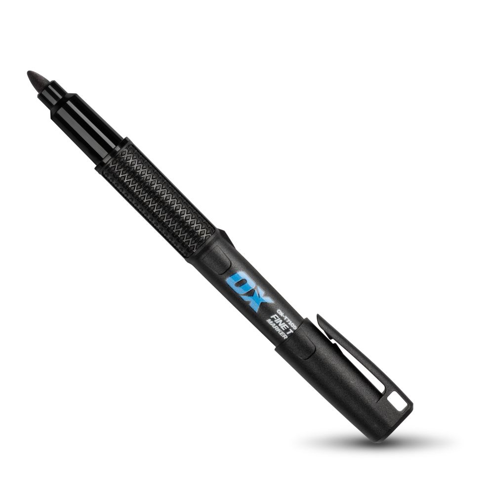 OX Tools OX-T710602 3-Pack OX TuffMark Construction Marker Fine - Black, Blue, Red – image 4
