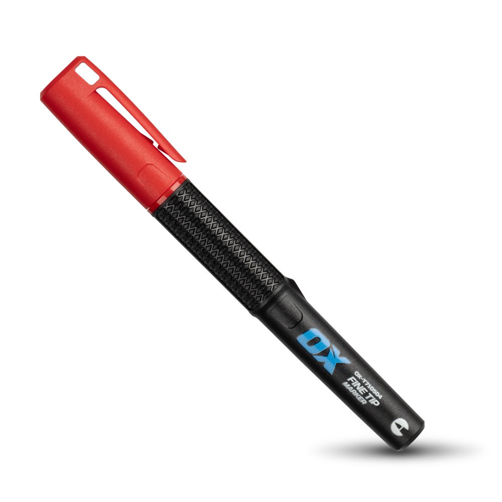 OX Tools OX-T710602 3-Pack OX TuffMark Construction Marker Fine - Black, Blue, Red – image 5