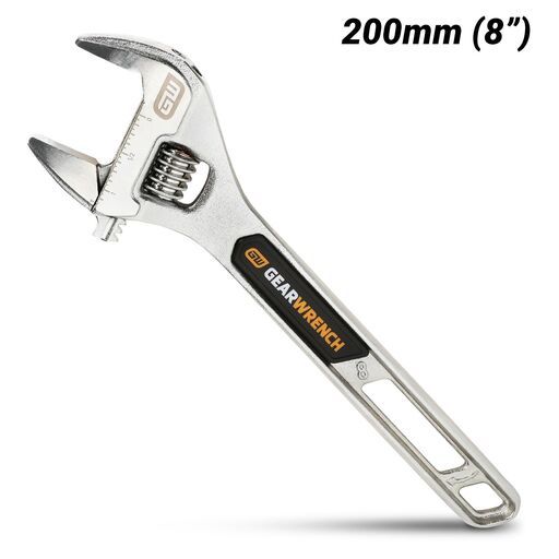 GEARWRENCH 89752 200mm (8") Chrome Adjustable Wrench