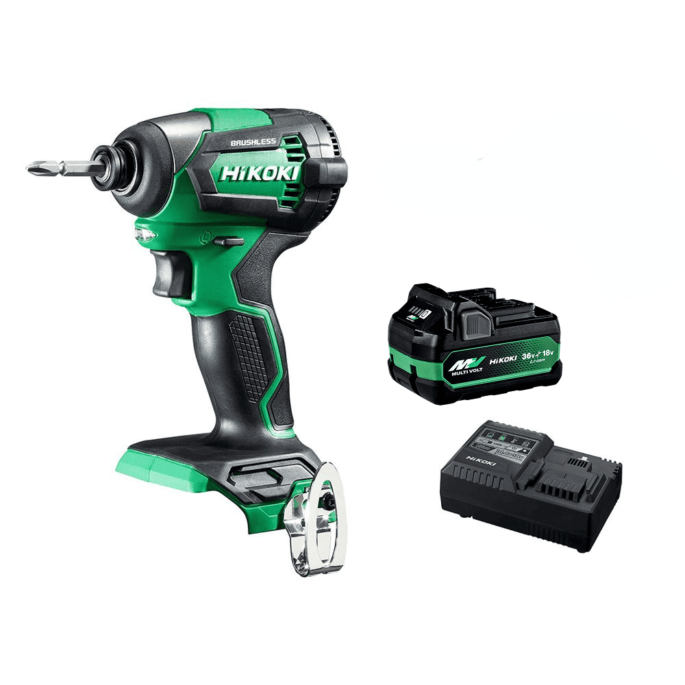 HiKOKI WH18DE(SP1Z) (AU40100022) 18V 5.0Ah Li-ion Cordless Brushless 1/4" Drive Impact Driver Combo Kit – image 2