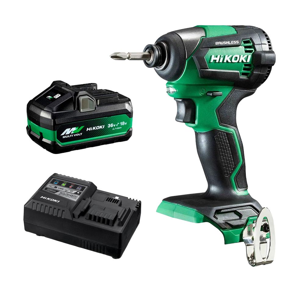 HiKOKI WH18DE(SP1Z) (AU40100022) 18V 5.0Ah Li-ion Cordless Brushless 1/4" Drive Impact Driver Combo Kit – image 3