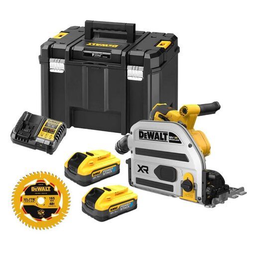 DeWalt DCS525H2T-XE 18V 5.0Ah Li-ion XR Cordless Brushless 165mm Plunge Saw Combo Kit – image 2