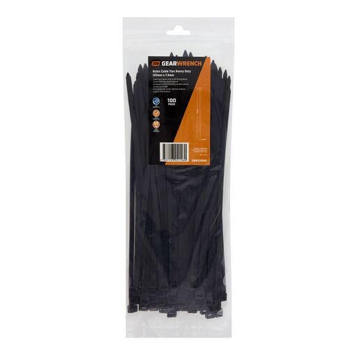 GEARWRENCH GWB12100HD 100-Pack 300mm x 7.6mm Heavy Duty Black Cable Ties – image 2