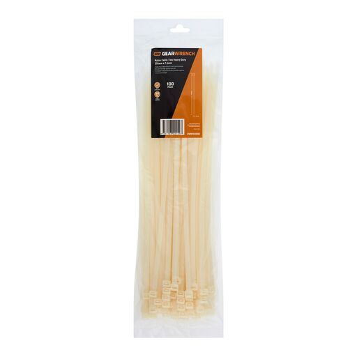 GEARWRENCH GWN15100HD 100-Pack 370mm x 7.6mm Heavy Duty Natural Cable Ties – image 2