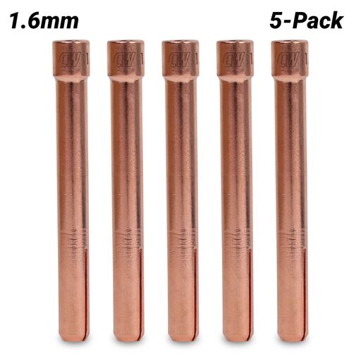 Cigweld CW10N23B 5-Pack Dimex 1.6mm 17/18/26 Series Standard Collets