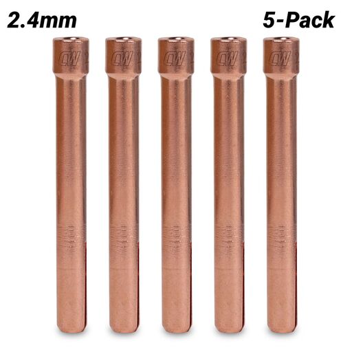 Cigweld CW10N24B 5-Pack Dimex 2.4mm 17/18/26 Series Standard Collets