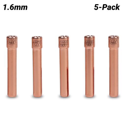 Cigweld CW13N22B 5-Pack Dimex 1.6mm 9/20 Series Standard Collets