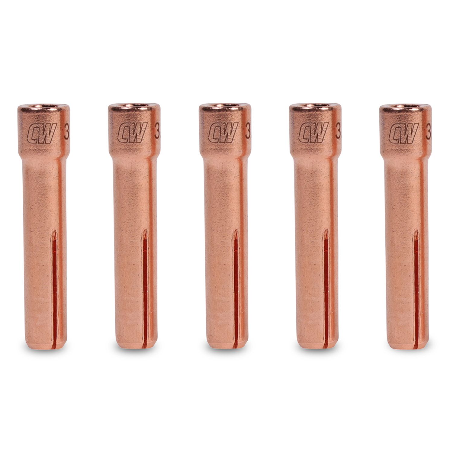 Cigweld CW10N23SB 5-Pack Dimex 1.6mm 17/18/26 Series Stubby Collets – image 2
