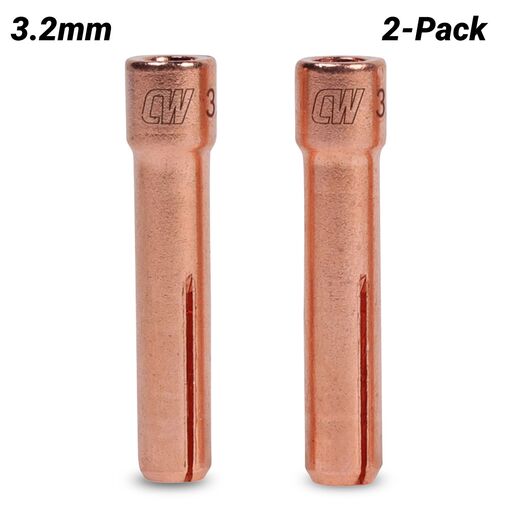 Cigweld CW10N25S 2-Pack Dimex 3.2mm 17/18/26 Series Stubby Collets
