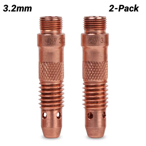Cigweld CW10N28 2-Pack Dimex 3.2mm 17/18/26 Series Standard Collet Body