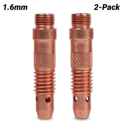 Cigweld CW10N31 2-Pack Dimex 1.6mm 17/18/26 Series Standard Collet Body